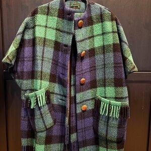 1960’s Merryweather Wool Plaid Capecoat